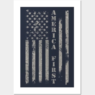 America First Flag Posters and Art